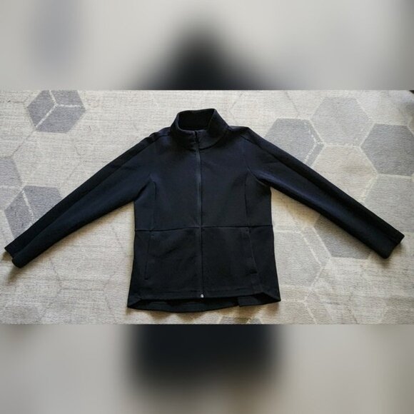 Lululemon Going Places Short Zip Up Jacket Washed Black Size 10 EUC - Picture 7 of 10